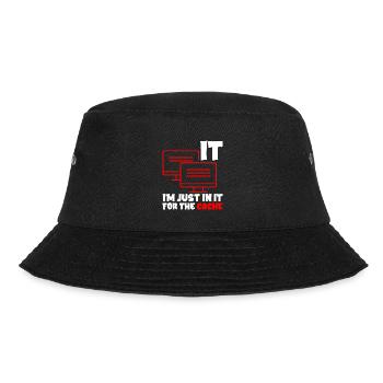 I'm Just In It For The Cache 2 - Bucket Hat - Schwarz - Vorne - Lela (165cm)