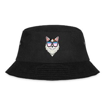 Transgender Transsexual Turkish Van Cat - Bucket Hat - black - Front - Lela (165cm)