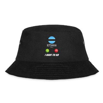 Botswana ruft an Lusiger Flaggen Spruch - Bucket Hat - Schwarz - Vorne - Lela (165cm)