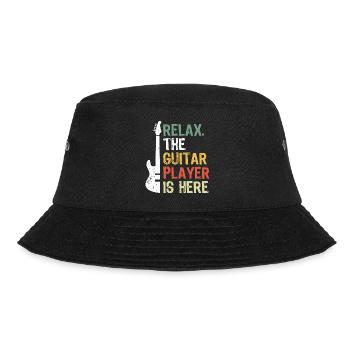 Gitarre Geschenk Gitarrist Musiker E-Gitarre Musik - Bucket Hat - Schwarz - Vorne - Lela (165cm)