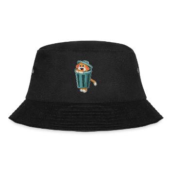 Dog Trash Can - Bucket Hat - black - Front - Lela (165cm)