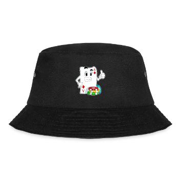 Poker Pokerchips Pokerkarten - Bucket Hat - Schwarz - Vorne - Lela (165cm)
