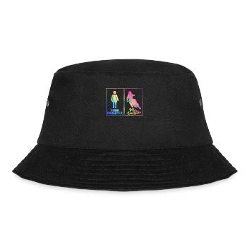 Lustiges Motocross Mama Papa Eltern Deine Tochter - Bucket Hat - Schwarz - Vorne - Lela (165cm)