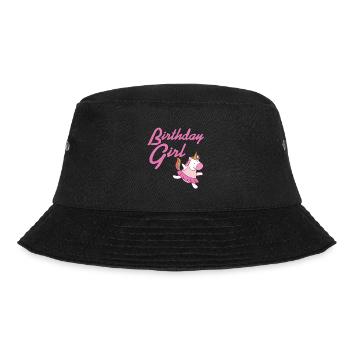 Cute Awesome Unicorn Birthday Girl T-Shirt Present - Bucket Hat - Schwarz - Vorne - Lela (165cm)