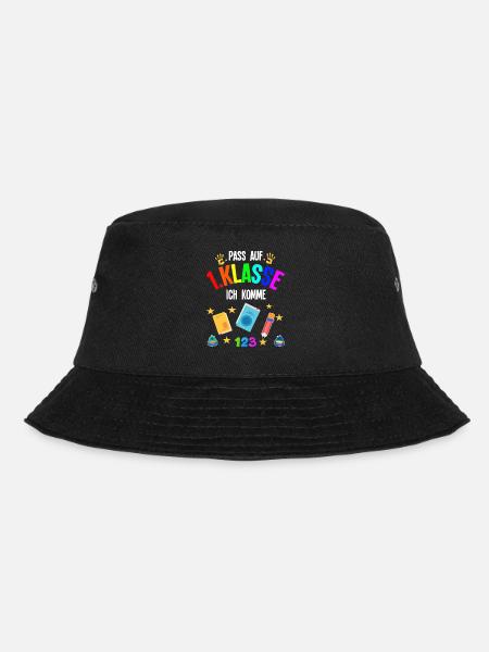 1.Klasse Schulanfang Schulanfänger Geschenk - Bucket Hat - Schwarz
