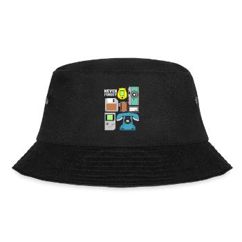 Never Forget Audio Cassette Tape Novelty - Bucket Hat - Schwarz - Vorne - Lela (165cm)