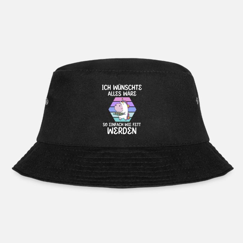 Wenn Alles So Einfach Wäre Wie Dick Werden - Bucket Hat - Schwarz