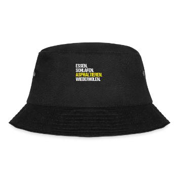 Asphaltbauer Asphaltierer Schwarzstraßenbauer - Bucket Hat - Schwarz - Vorne - Lela (165cm)