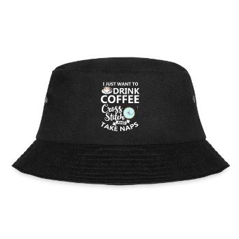 Kreuzstichmuster Kreuzstich Nadeln Sticken Weben - Bucket Hat - Schwarz - Vorne - Lela (165cm)