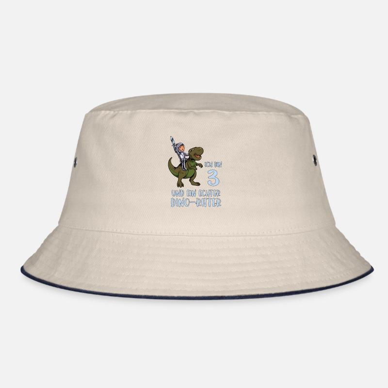 Geburtstagsshirt Dino Ritter - 3 Geburtstag Junge Bucket Hat