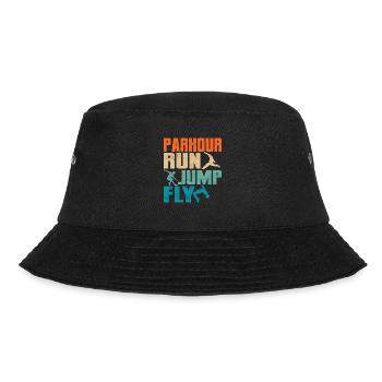 Parkour Run Jump Fly Traceur Free Running - Bucket Hat - Schwarz - Vorne - Lela (165cm)