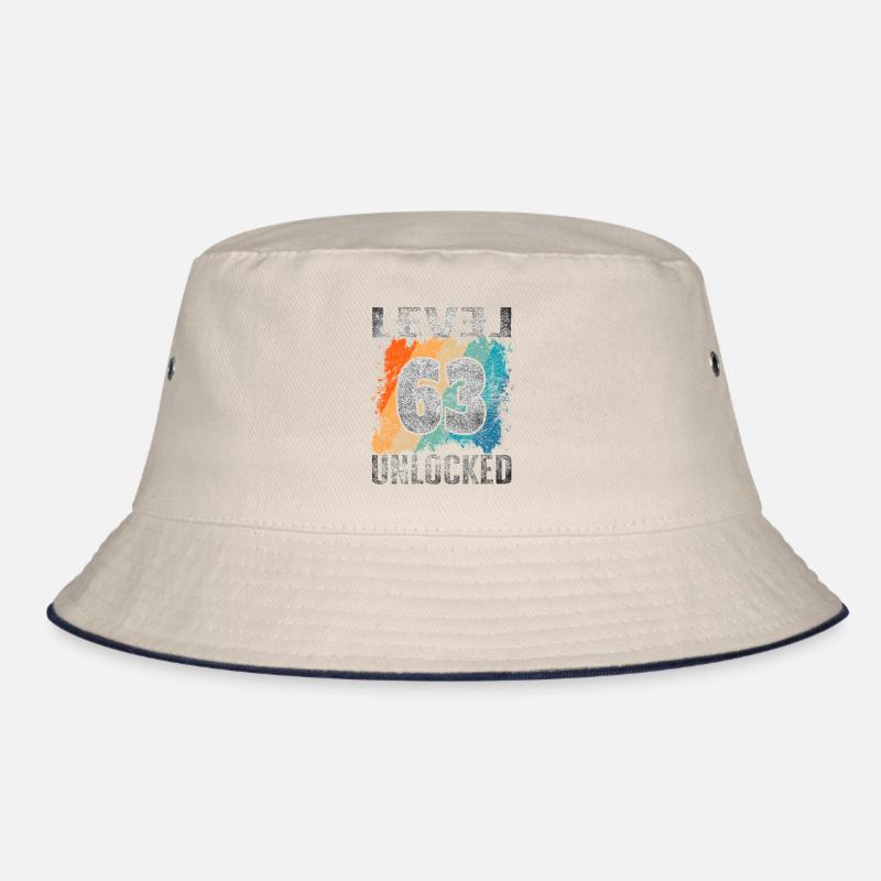 Birthday Gift Level Unlocked 63 years Bucket Hat