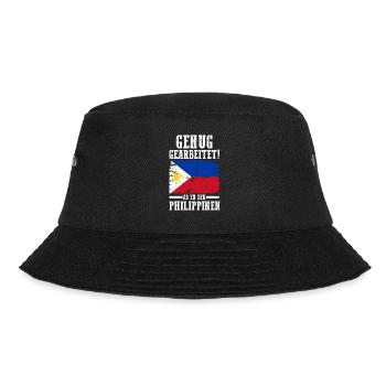 Urlaub Filipino Philippinen - Bucket Hat - Schwarz - Vorne - Lela (165cm)