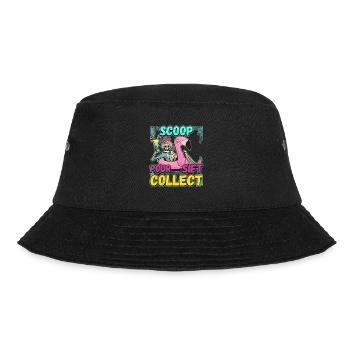 Fossil Tooth Collector Design for a Shark Fossil - Bucket Hat - Schwarz - Vorne - Lela (165cm)