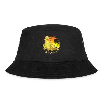 Tropical Bird Summer Gift Cockatiel - Bucket Hat - black - Front - Lela (165cm)