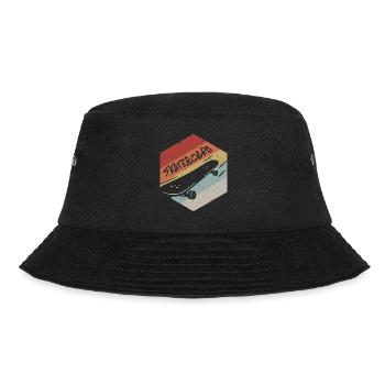 Retro Vintage Skateboard - Bucket Hat - Schwarz - Vorne - Lela (165cm)