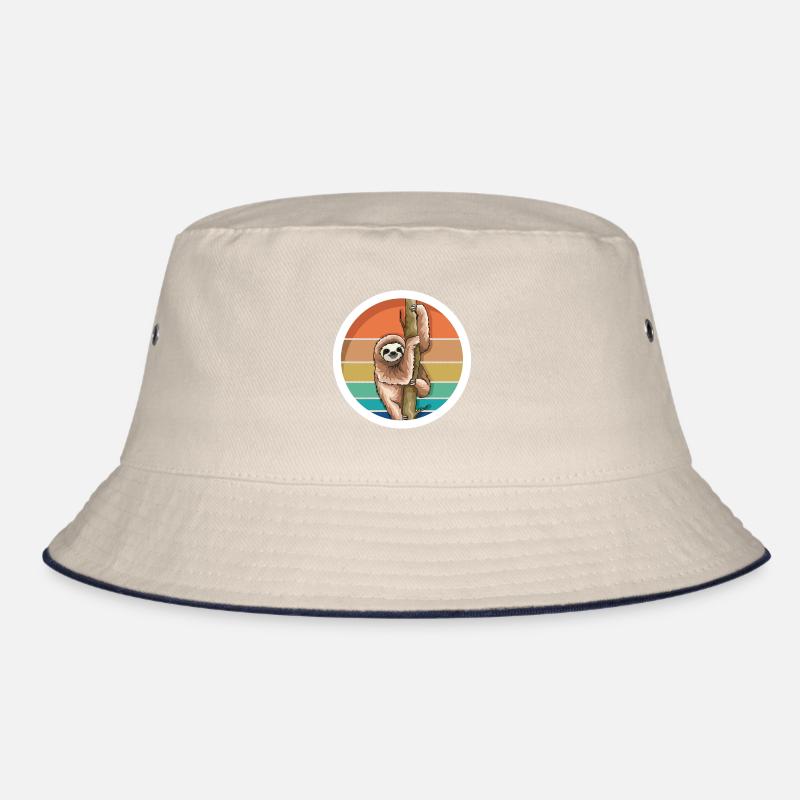 Cute Retro Vintage Sloth Bucket Hat