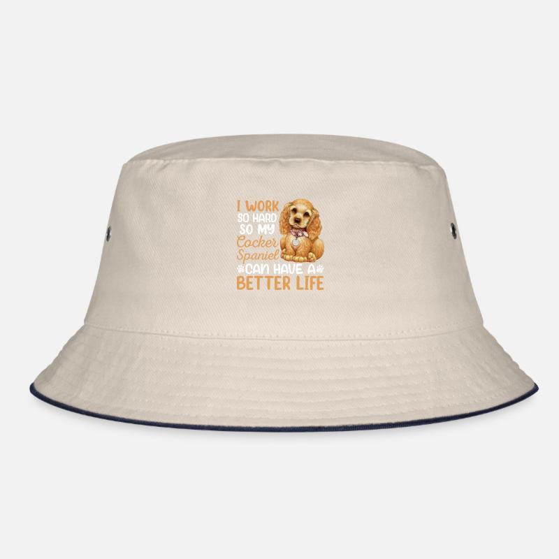 Work Hard For My Cocker Spaniel Dog Owner Bucket Hat