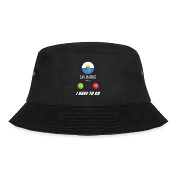 San Marino ruft an Lusiger Flaggen Spruch - Bucket Hat - Schwarz - Vorne - Lela (165cm)