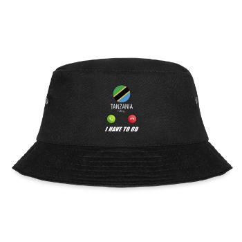 Tanzania calls to Lusiger flags saying - Bucket Hat - black - Front - Lela (165cm)