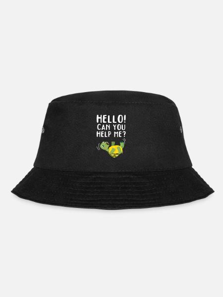 Turtle Funny Turtle Lover - Kannst du mir helfen? - Bucket Hat - Schwarz