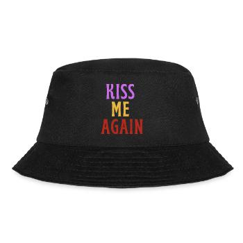 Küss mich wieder - LIEBE! - Bucket Hat - Schwarz - Vorne - Lela (165cm)