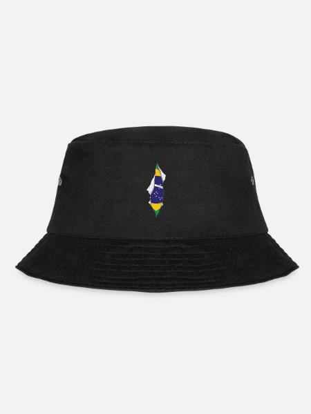 brazilian flag proud brazil - Bucket Hat - black