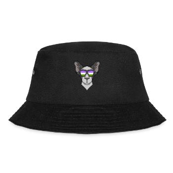 Genderqueer Lgbt Cat Oriental Shorthair - Bucket Hat - black - Front - Lela (165cm)