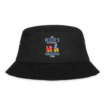 2. Geburtstag Geburtstagsgeschenk mit Eisenbahn - Bucket Hat - Schwarz - Vorne - Lela (165cm)