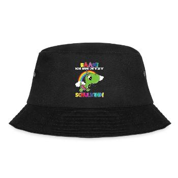 Bääm! Ich Bin Jetzt Schulkind Einschulung - Bucket Hat - Schwarz - Vorne - Lela (165cm)