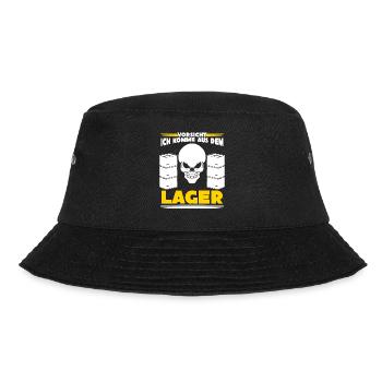 Lagerist Lager Logistiker Lagerarbeiter - Bucket Hat - Schwarz - Vorne - Lela (165cm)