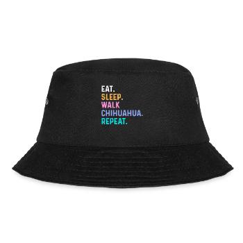 Eat Sleep Walk Chihuahua Repeat - Bucket Hat - black - Front - Lela (165cm)