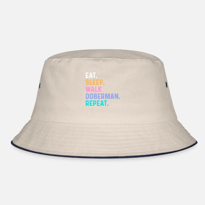 Eat Sleep Walk Doberman Repeat Bucket Hat