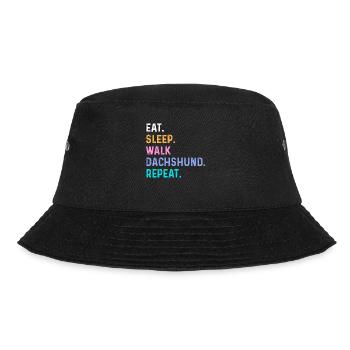 Eat Sleep Walk Dachshund Repeat - Bucket Hat - black - Front - Lela (165cm)