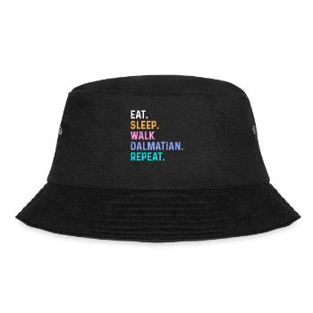 Eat Sleep Walk Dalmatian Repeat - Bucket Hat - black - Front - Lela (165cm)