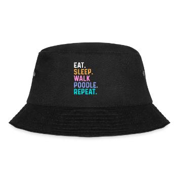 Eat Sleep Walk Poodle Repeat - Bucket Hat - black - Front - Lela (165cm)