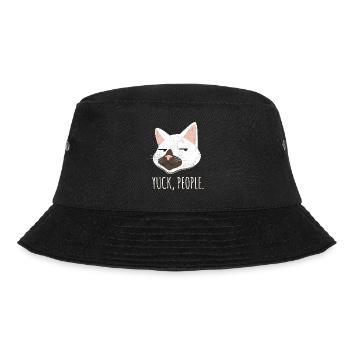 Yuck, People. Funny Cat Lovers Cat Mom Love Cats C - Bucket Hat - black - Front - Lela (165cm)