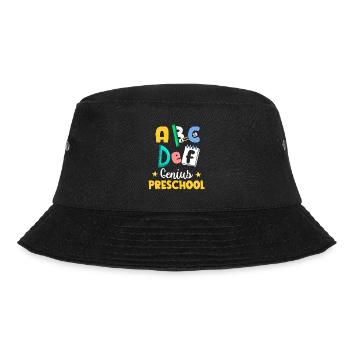 Kids Back to School Alphabet Genius Preschool - Bucket Hat - black - Front - Lela (165cm)