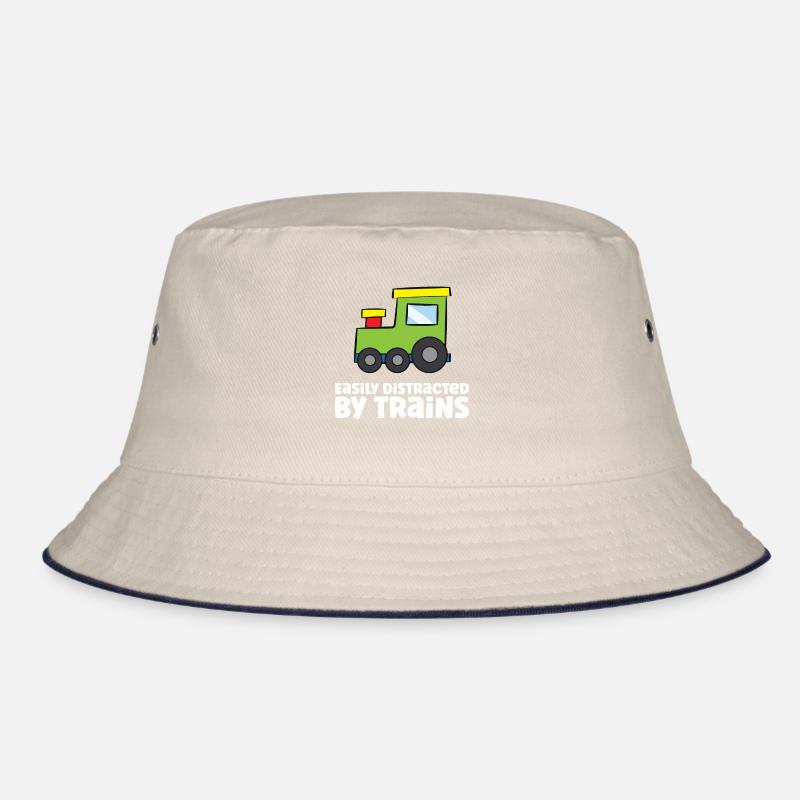 Easily Distracted By Trains Bucket Hat