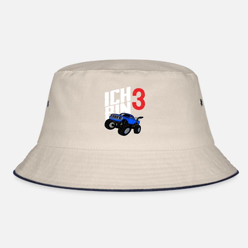 Monstertruck 3. Geburtstag Jungs Geschenk Bucket Hat