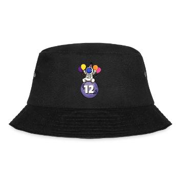 12 years old space birthday 12th birthday - Bucket Hat - black - Front - Lela (165cm)