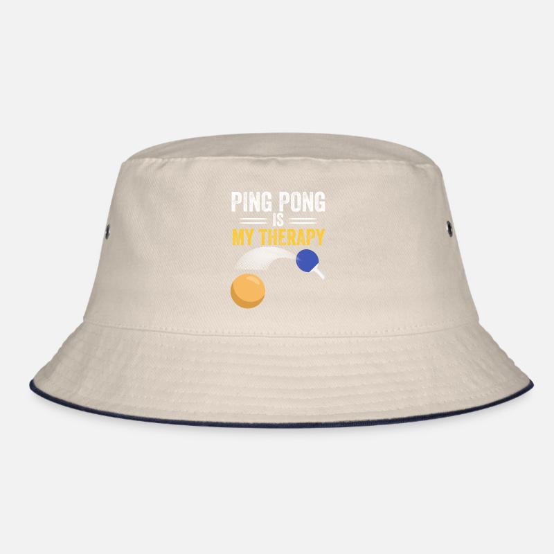 ping pong is my therapy Bucket Hat