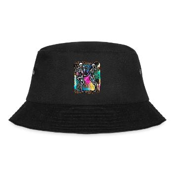 Halloween Skelette tanzen Krawatte Dye - Bucket Hat - Schwarz - Vorne - Lela (165cm)