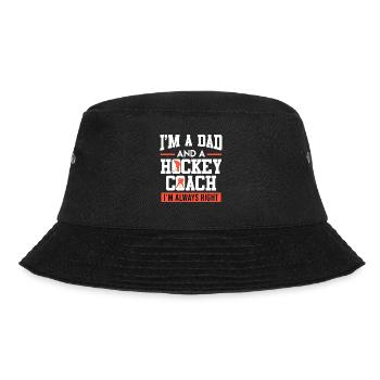 Dad and Hockey Coach Ice Hockey Dad - Bucket Hat - black - Front - Lela (165cm)