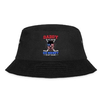 Daddy is my Name Ice Hockey My Game - Bucket Hat - Schwarz - Vorne - Lela (165cm)