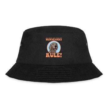Weimaraner Hunde Hundebesitzer Geschenk - Bucket Hat - Schwarz - Vorne - Lela (165cm)