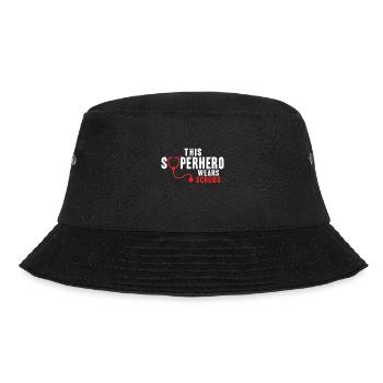 This Superhero Wears Scrubs - Bucket Hat - Schwarz - Vorne - Lela (165cm)