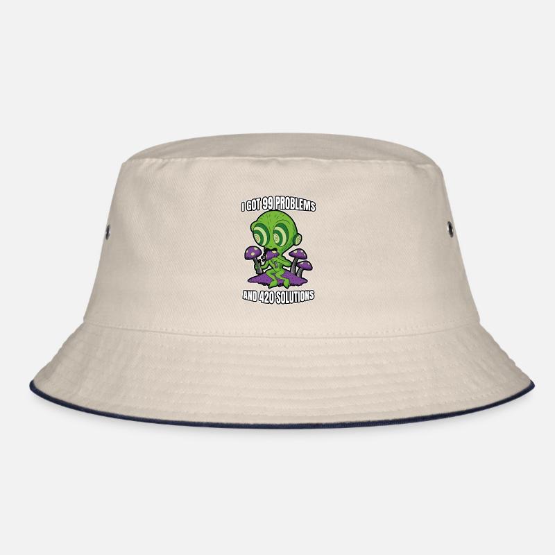 I Got 99 Problems And 420 Solutions Cannabis Weed Bucket Hat