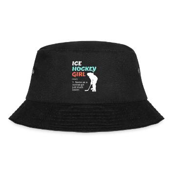 Ice Hockey Girl Damen Eishockey - Bucket Hat - Schwarz - Vorne - Lela (165cm)