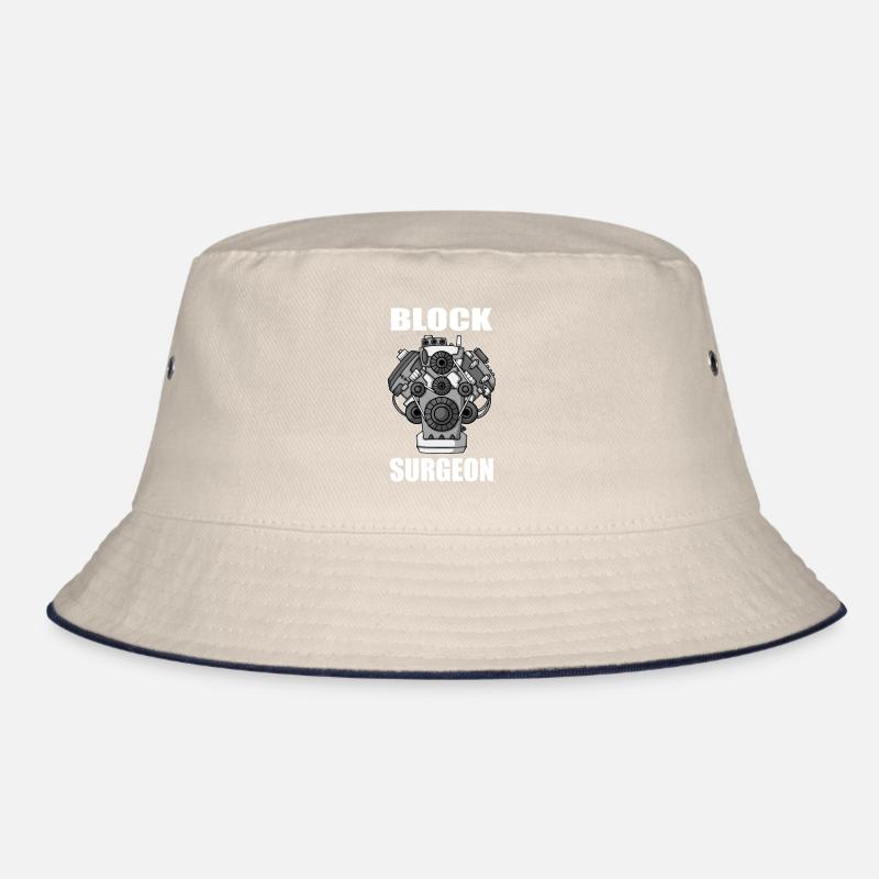 Engine Block Surgeon Car Mechanic Bucket Hat